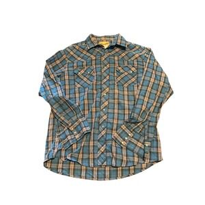 Wrangler Western Fashion‎ Snap Shirt Womens Large Plaid Long Sleeve